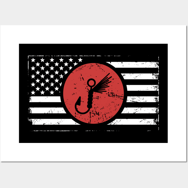 American Flag | Fly Fishing Lure Wall Art by MeatMan